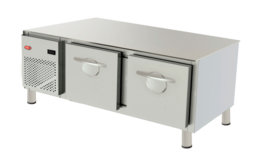 Gabinete refrigerado horizontal baixo com gavetas